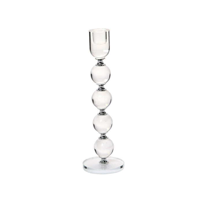 Bobbin Crystal Taper Candlestick Candleholders Candle Holders Two's Company Large 