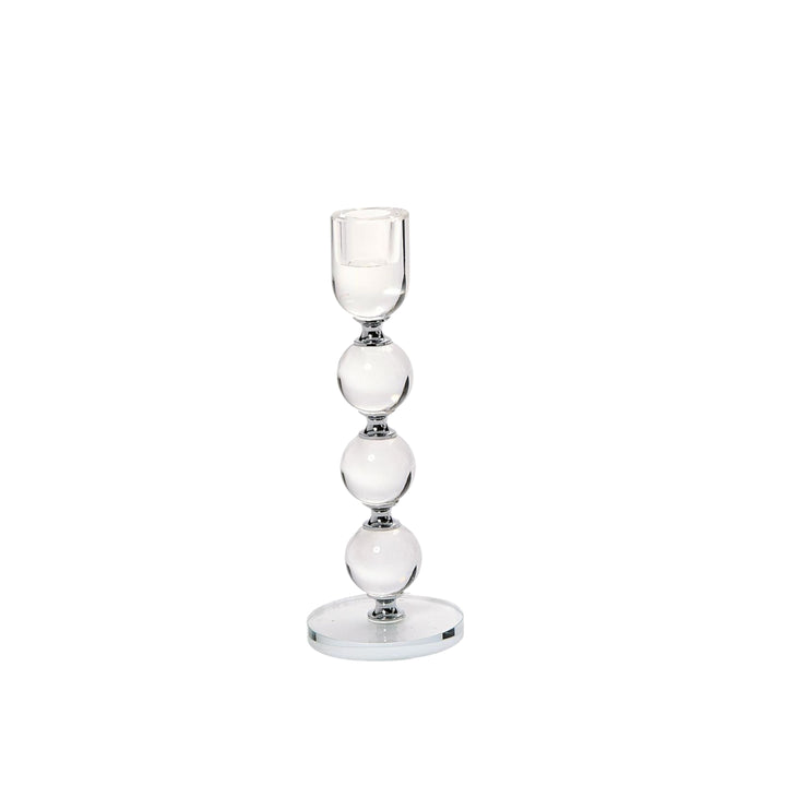 Bobbin Crystal Taper Candlestick Candleholders Candle Holders Two's Company Medium 