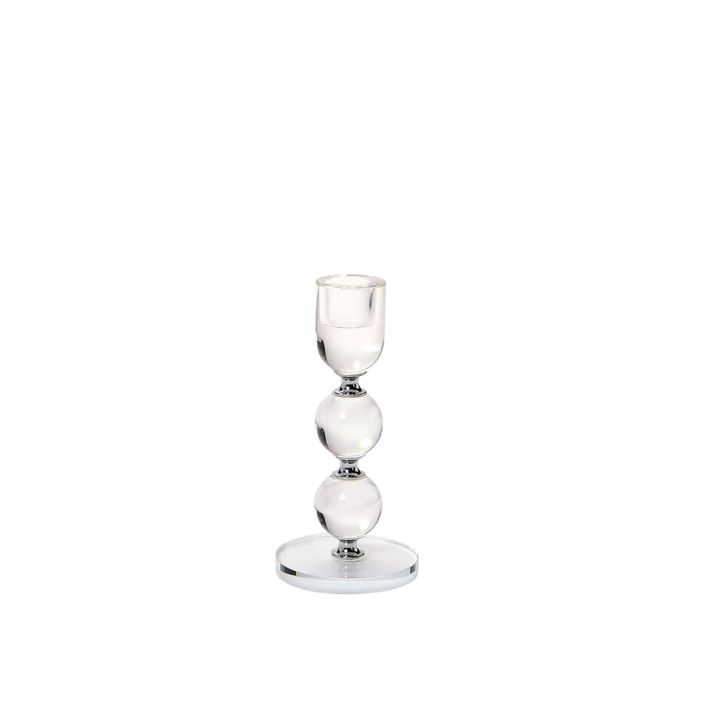 Bobbin Crystal Taper Candlestick Candleholders Candle Holders Two's Company Small 