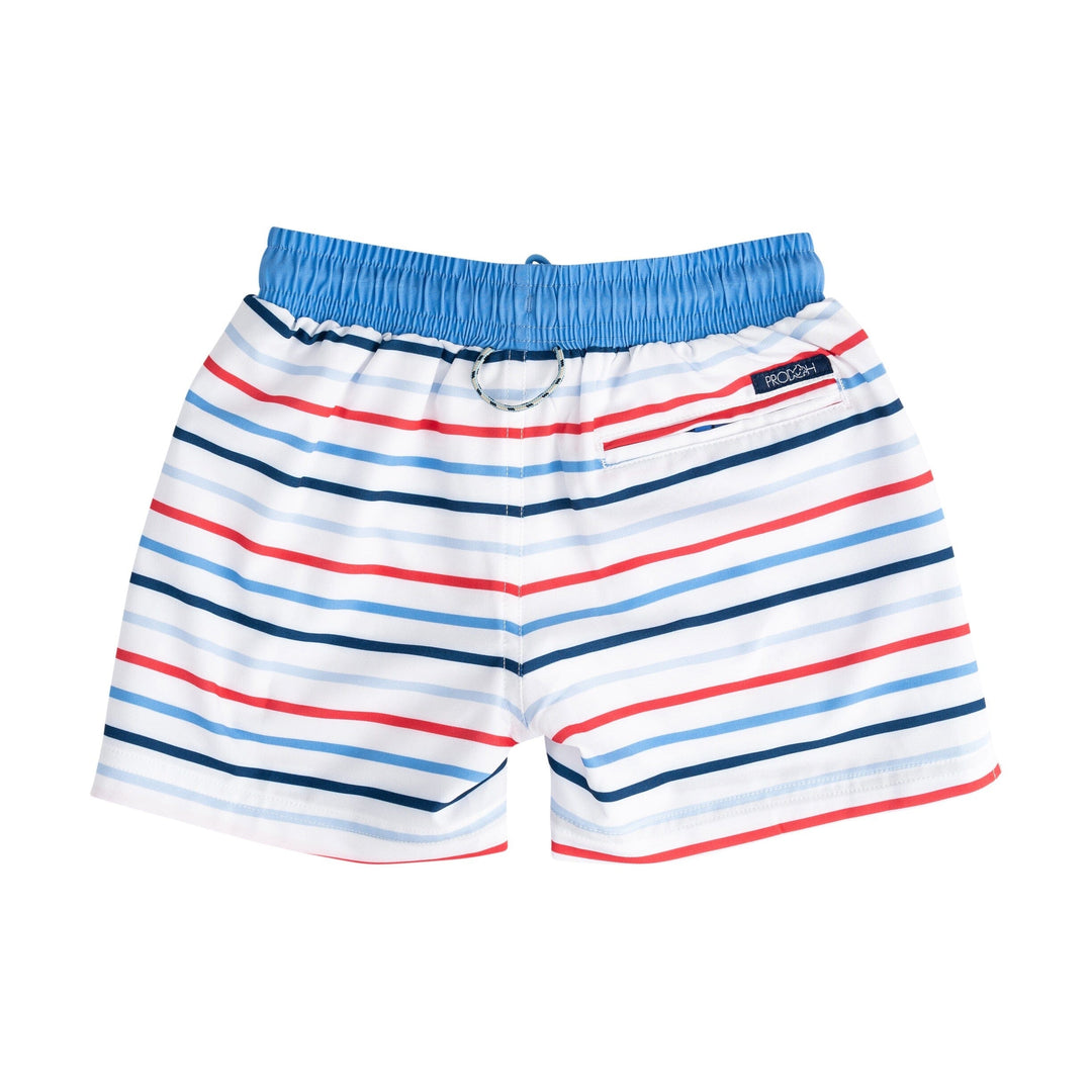 Boogie Board Swim Trunks - Americana Summer Stripe Boy Bathing Suit Prodoh 