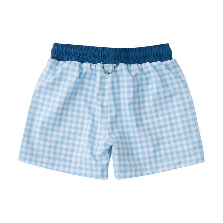 Boogie Board Swim Trunks - Clear Sky Gingham Boy Bathing Suit Prodoh 