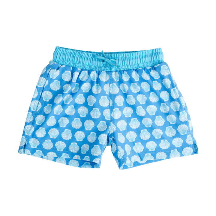 Boogie Board Swim Trunks - Marina Blue Shells Boy Bathing Suit Prodoh 