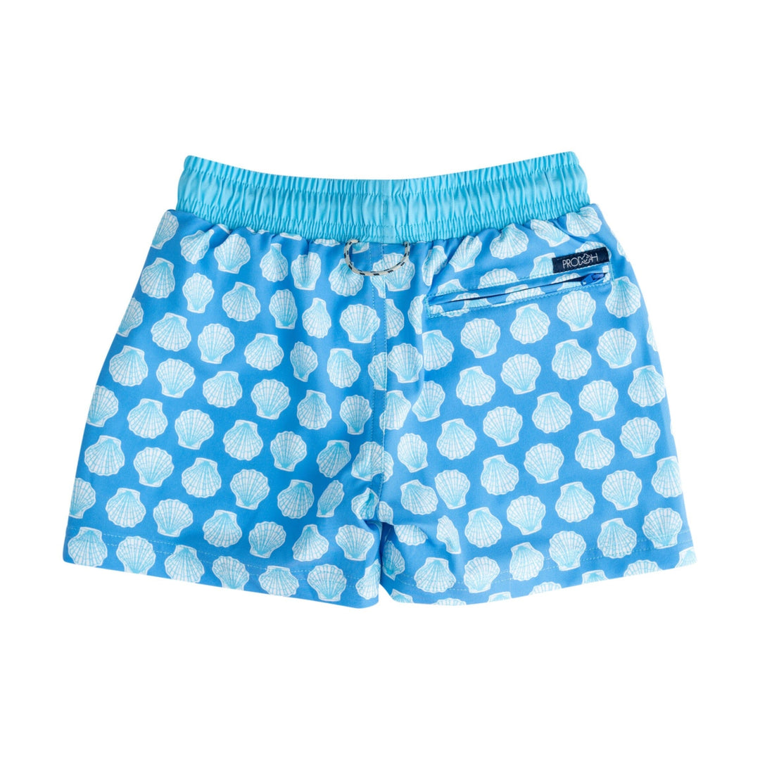 Boogie Board Swim Trunks - Marina Blue Shells Boy Bathing Suit Prodoh 