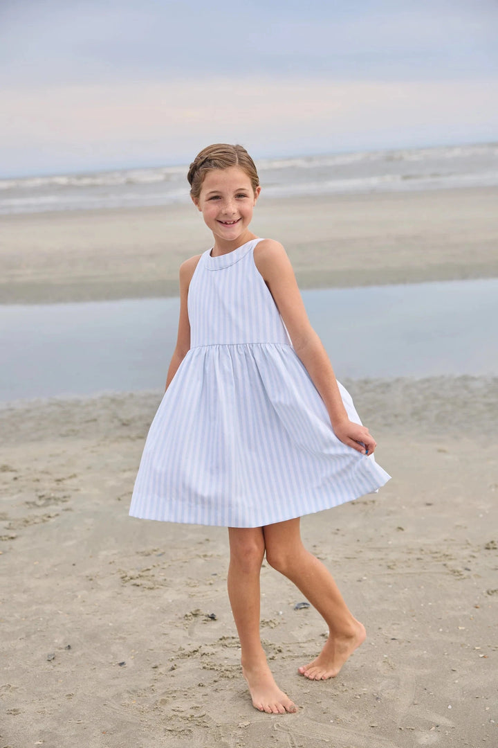 Bow Back Annie Dress - Savannah Stripe Girl Dress Little English 