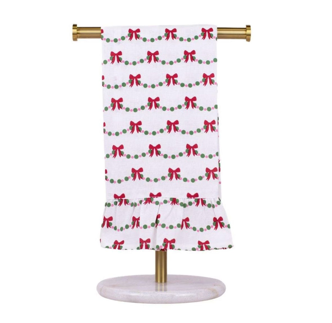 Bow Garland Ruffle Hand Towel Kitchen Towel The Royal Standard 