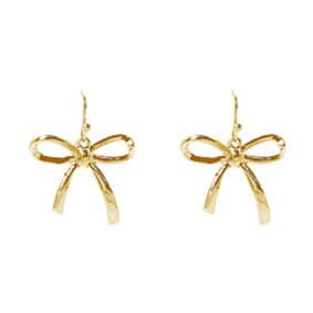 Bow Metal Dangle Earrings Womens Earrings Golden Stella 