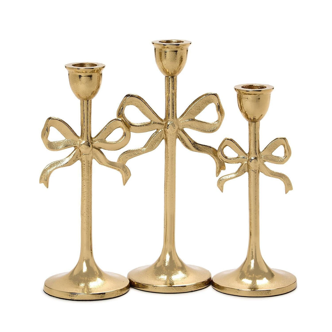 Bow Taper Candleholders Candle Holders Two's Company 