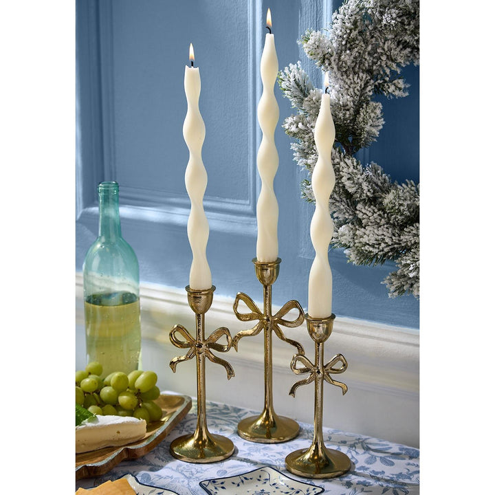 Bow Taper Candleholders Candle Holders Two's Company 