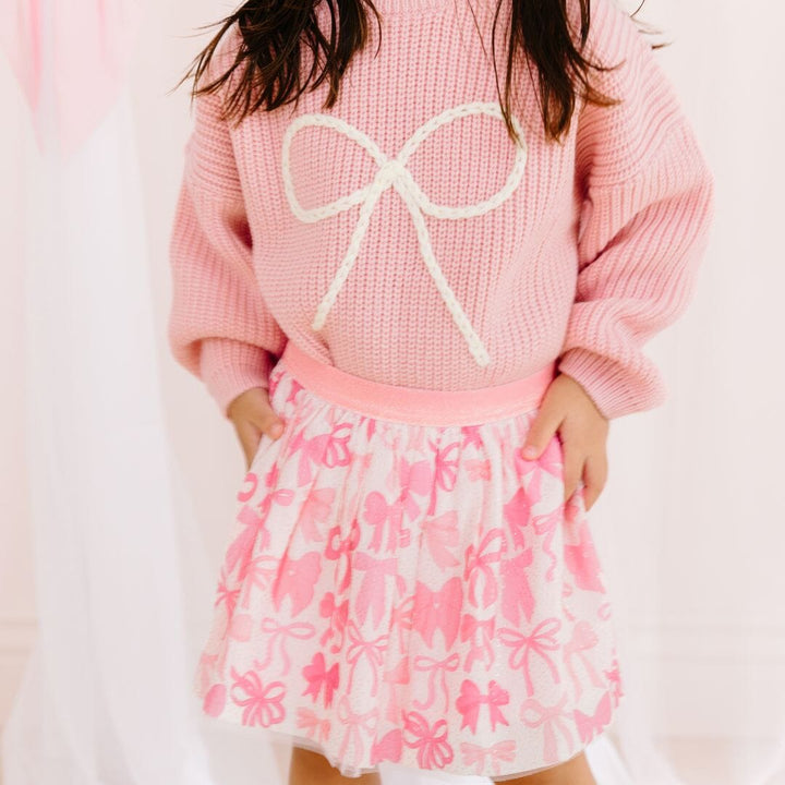 Bow Yarn Knit Sweater Sweaters Sweet Wink 