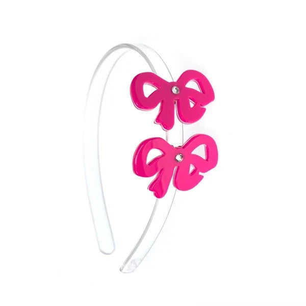 Bows Fancy Double Pink Headband Girl Headband Lilies and Roses 