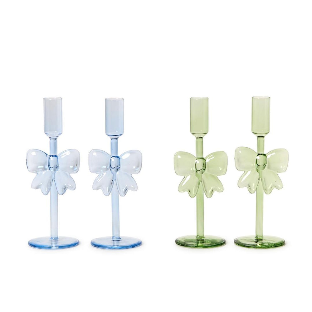 Bows Hand-Crafted Taper Candleholder Candle Holders Two's Company 