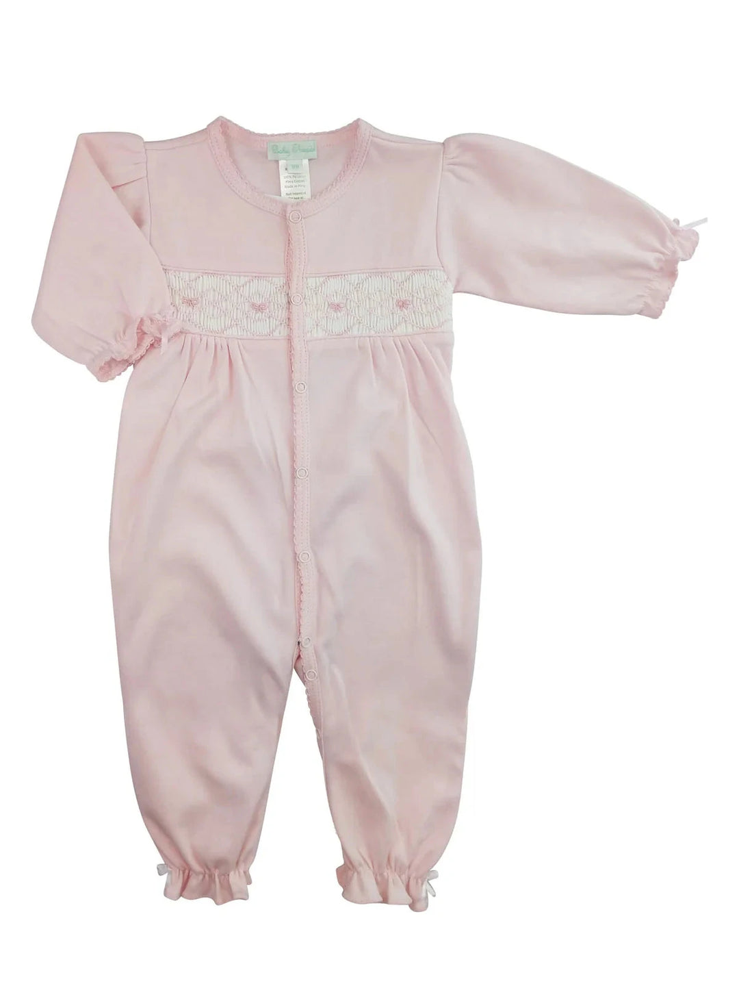 Bows Hand Smocked Converter Girl Converter Gown Baby Threads 