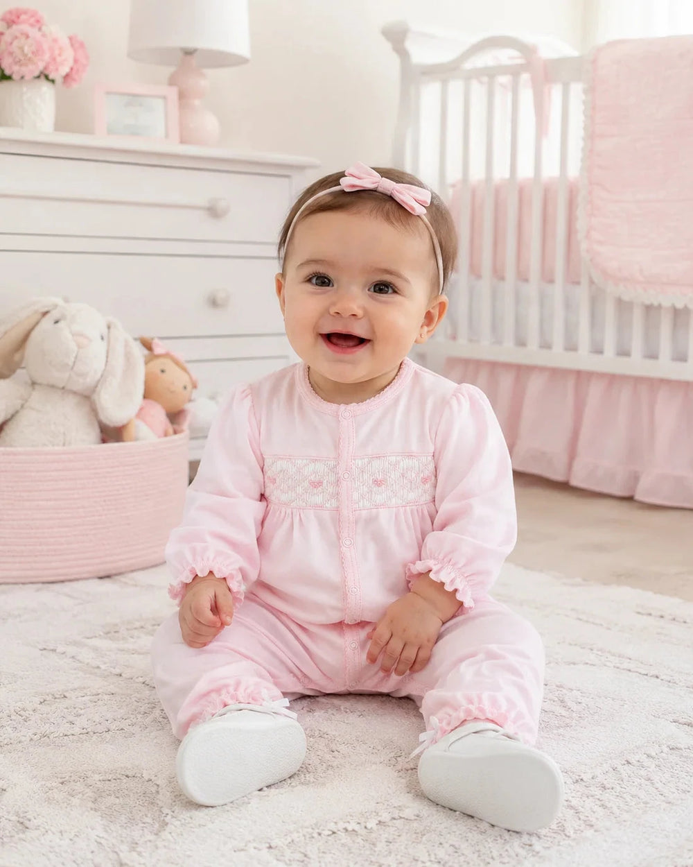 Bows Hand Smocked Converter Girl Converter Gown Baby Threads 