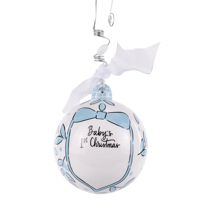 Bowtie 1st Christmas Ornament - Blue Ornament Glory Haus 