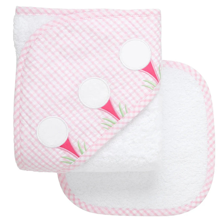 Boxed Applique Hooded Towel + Washcloth Set - Girl Hooded Bath Towels 3 Marthas Golf 