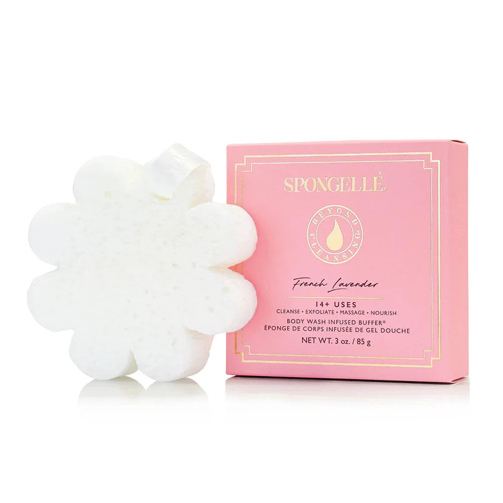Boxed Flower Sponge - French Lavender Bath Soap Spongelle 