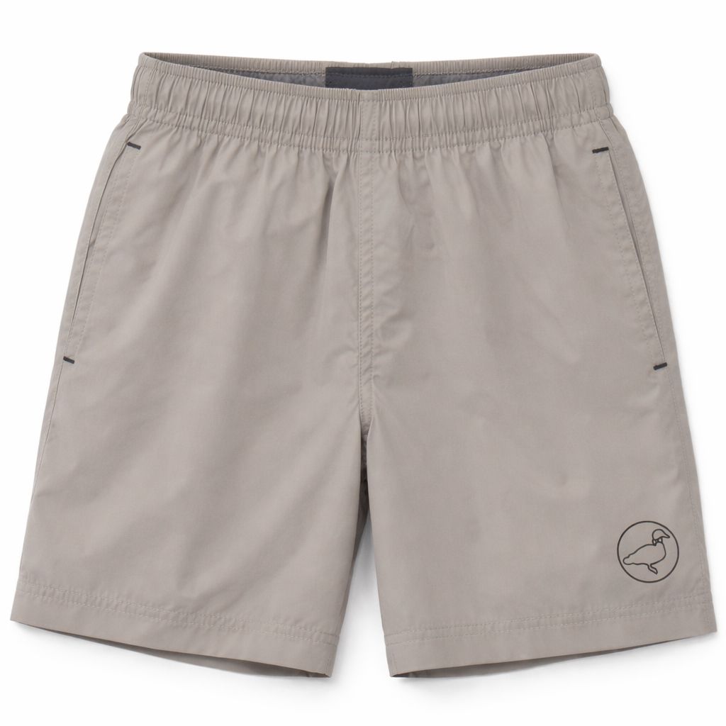 Boys Drifter Shorts - Light Grey Boy Shorts Properly Tied 