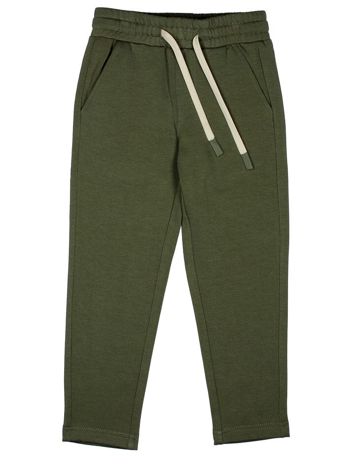 Boys Element Jogger - Olive Boy Pants Properly Tied 