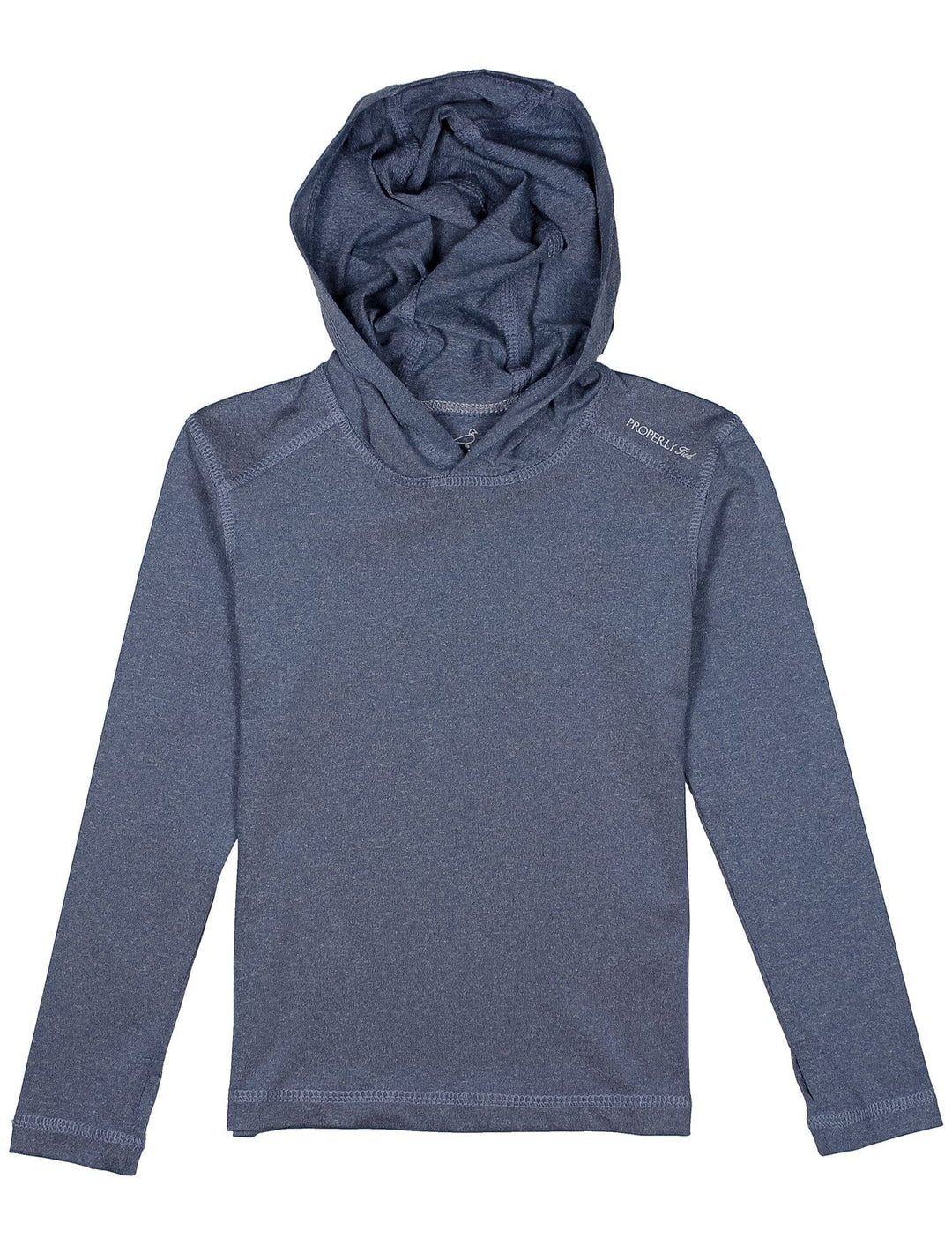 Boys Finn Hoodie - Navy Heather Boy Shirt Properly Tied 