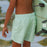 Boys Palm Green Gingham Boardie Boy Bathing Suit Minnow 