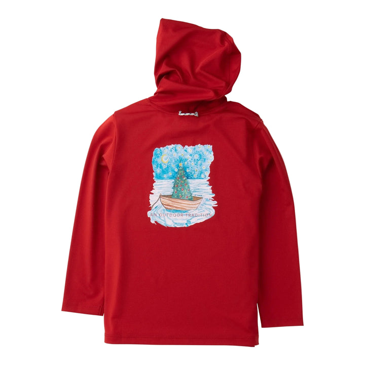 Boys' Pro Performance Hoodie T-shirt - Savvy Red Boy Shirt Prodoh 