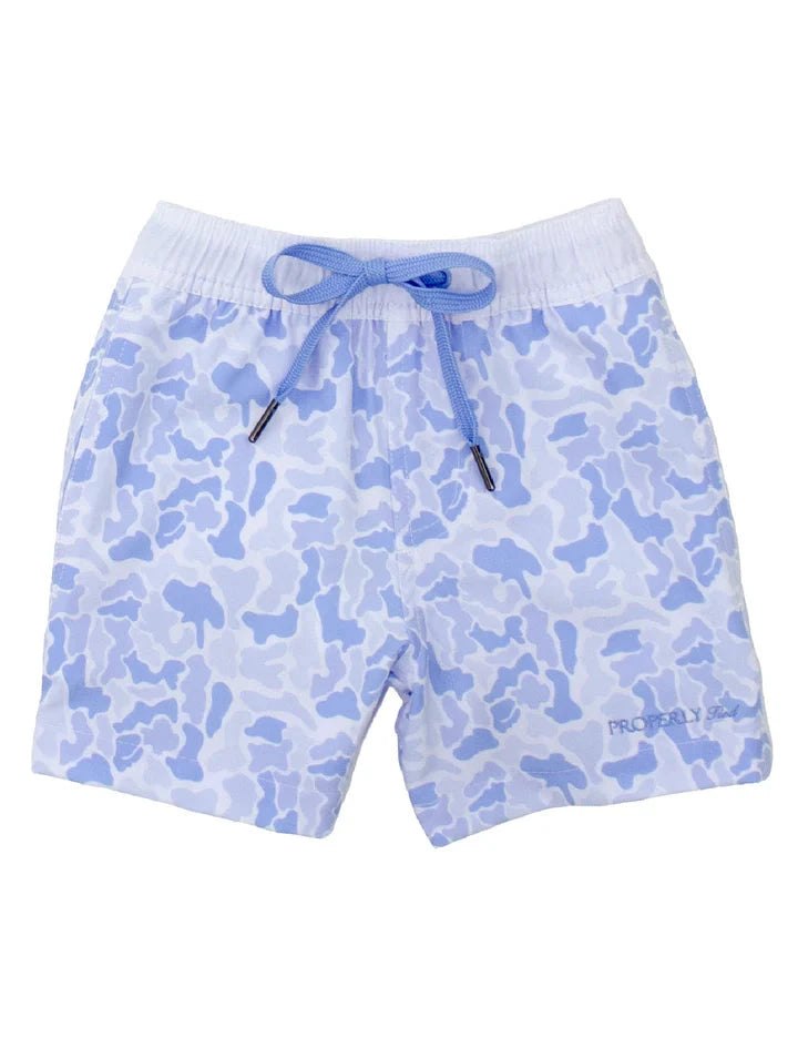Boys Riviera Swim Trunk River Camo Boy Bathing Suit Properly Tied 