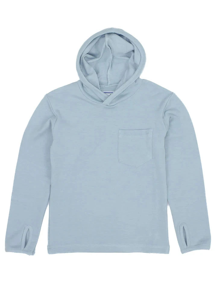 Boys Shoreline Hoodie - Light Blue Boy Shirt Properly Tied 