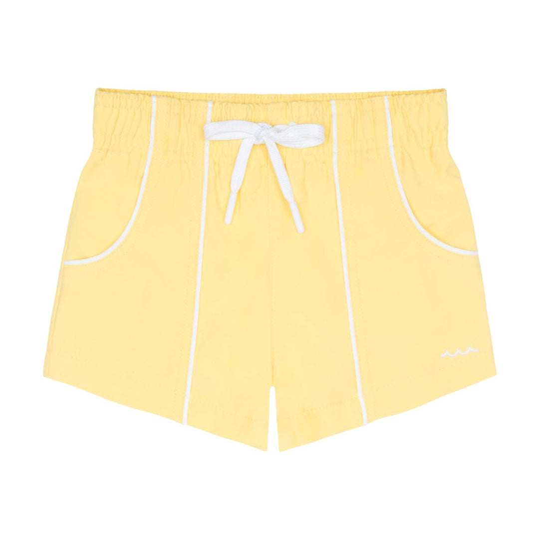 Boys Soleil Yellow Panelled Boardie Boy Bathing Suit Minnow 