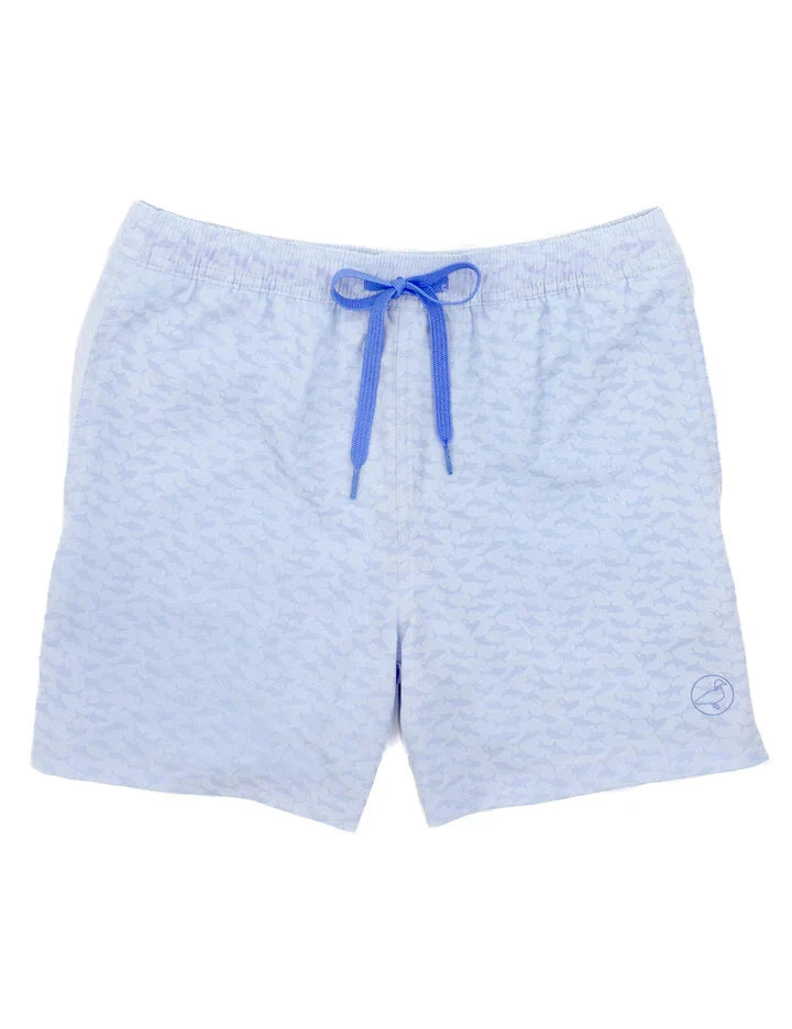 Boys Splash Swim Trunk Shark Attack - Water Reactive Pattern Boy Bathing Suit Properly Tied 