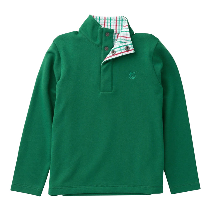 Boys' Sporty Snap Pullover - Abundant Green Boy Jacket Prodoh 