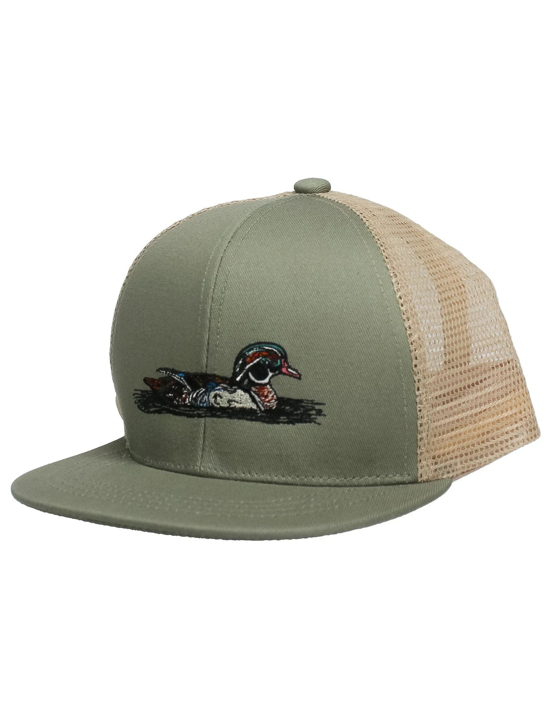 Boys Trucker Hat - Wood Duck Kids Hat Properly Tied 