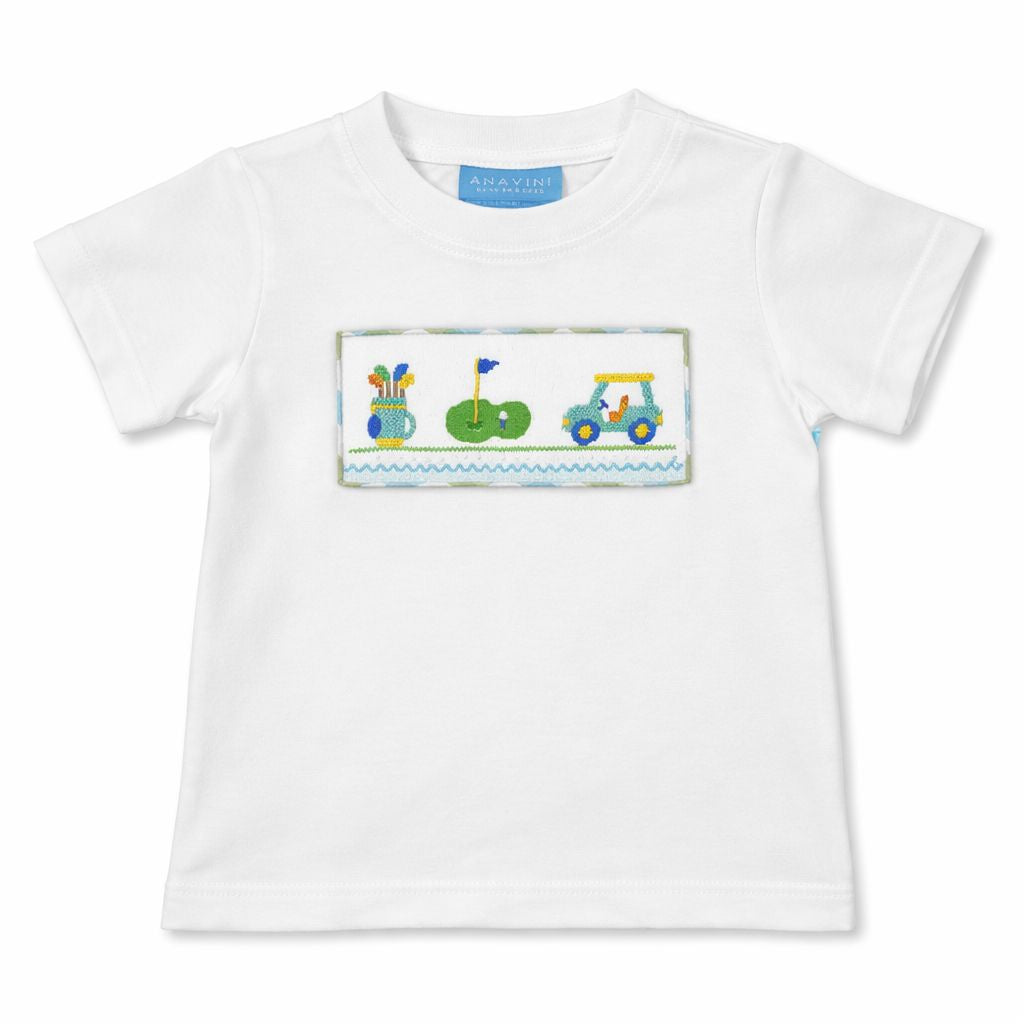 Boy's White Knit T-shirt Boy Shirt Anavini 
