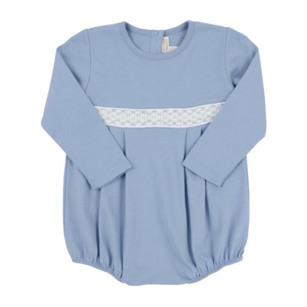 Bradford Bubble - Long Sleeve - Barrington Blue and Old Greenwich Green Boy Bubble Beaufort Bonnet 
