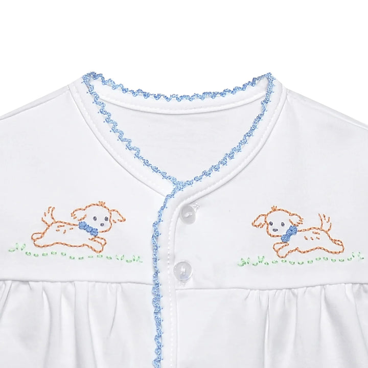 Brennen Knit Diaper Set - Blue Dogs Boy Diaper Set Remember Nguyen - Baby Sen 