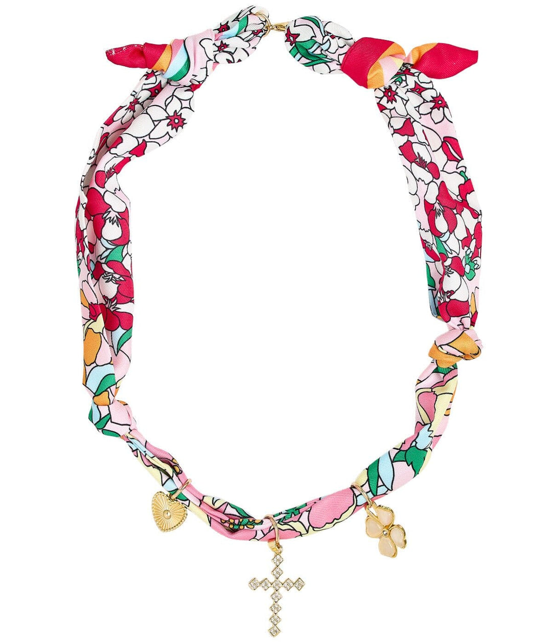 Bridget Scarf Necklace - Pink Cross Womens Necklace Lisi Lerch 
