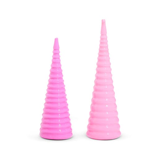Bright Pink Spiral Trees Christmas Decor RAZ 