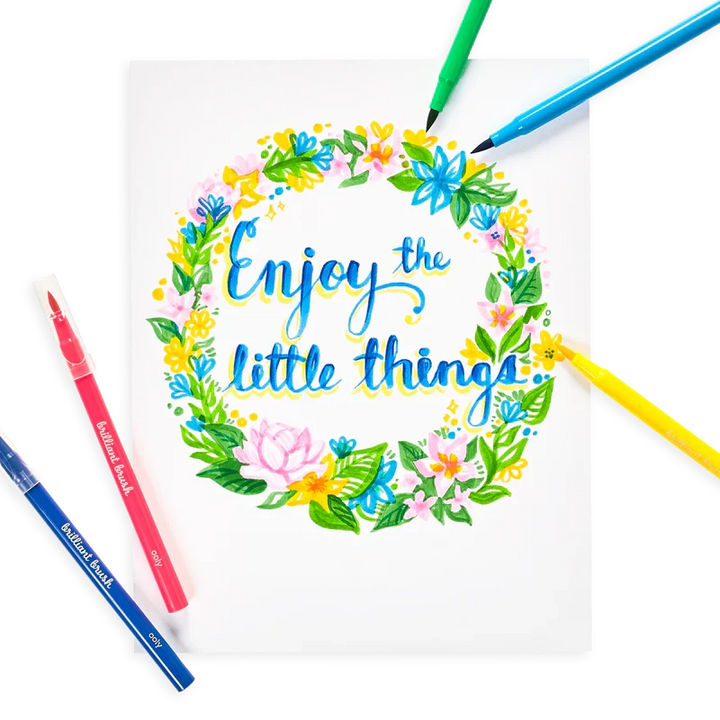 Brilliant Brush Markers Coloring Supplies Ooly 