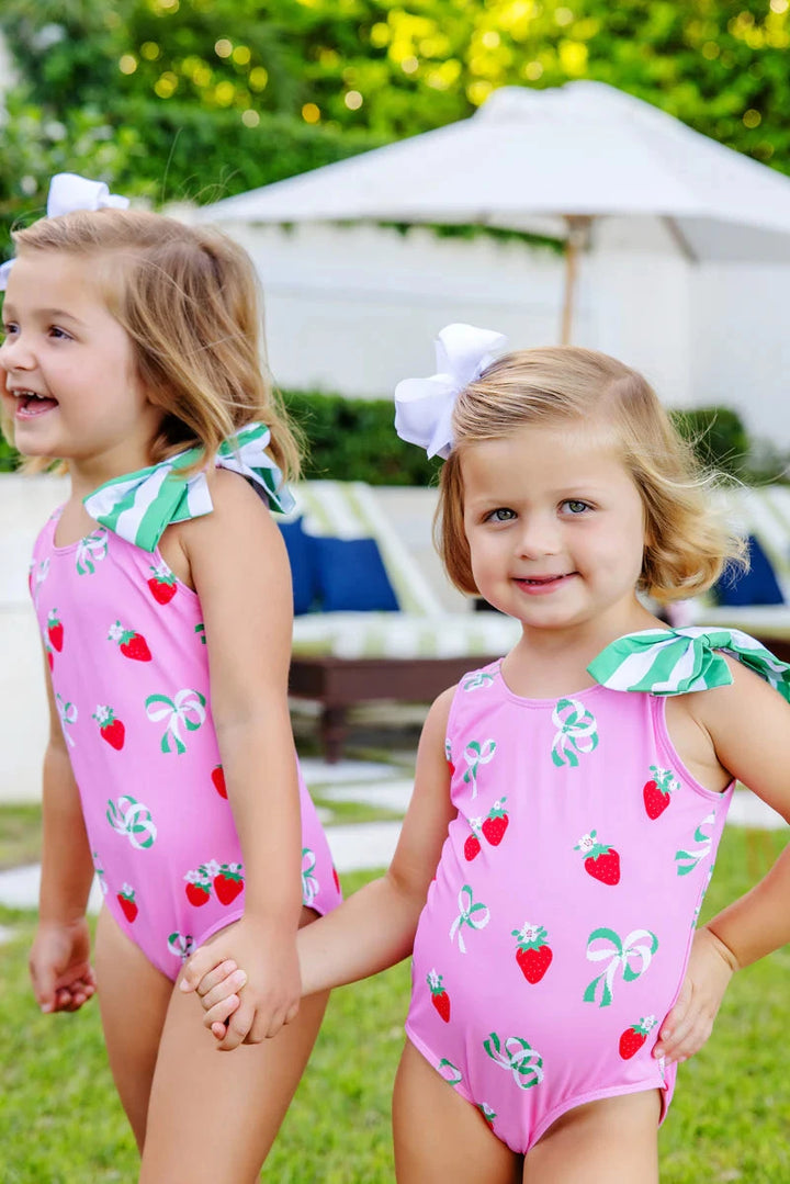 Brookhaven Bow Suit - Bow and Berry Girl Bathing Suit Beaufort Bonnet 