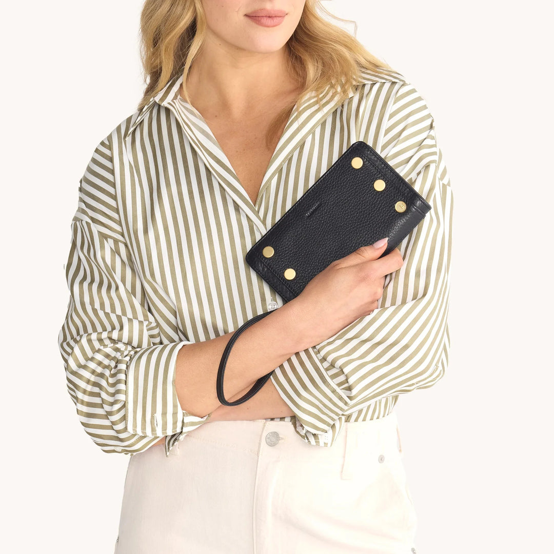 Bryant Leather Wallet - Black with Red Purse Hammitt 