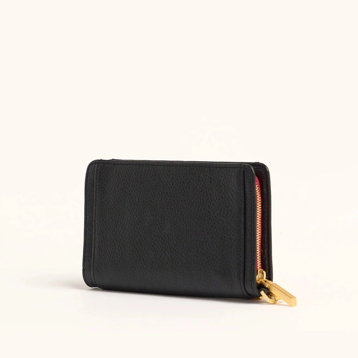 Bryant Leather Wallet - Black with Red Purse Hammitt 