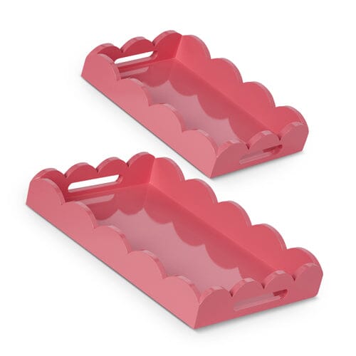 Bubblegum Scalloped Trays Decorative Tray RAZ 