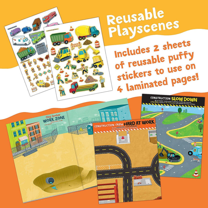 Build It! Construction Sticker Activity Book Book MindWare 