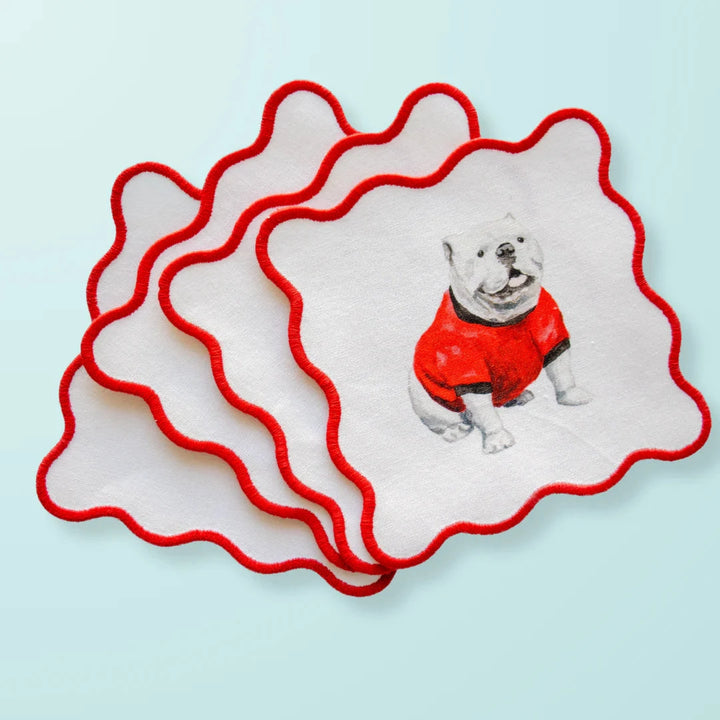 Bulldog Cocktail Square Napkins Cocktail Napkins Taylor Paladino 