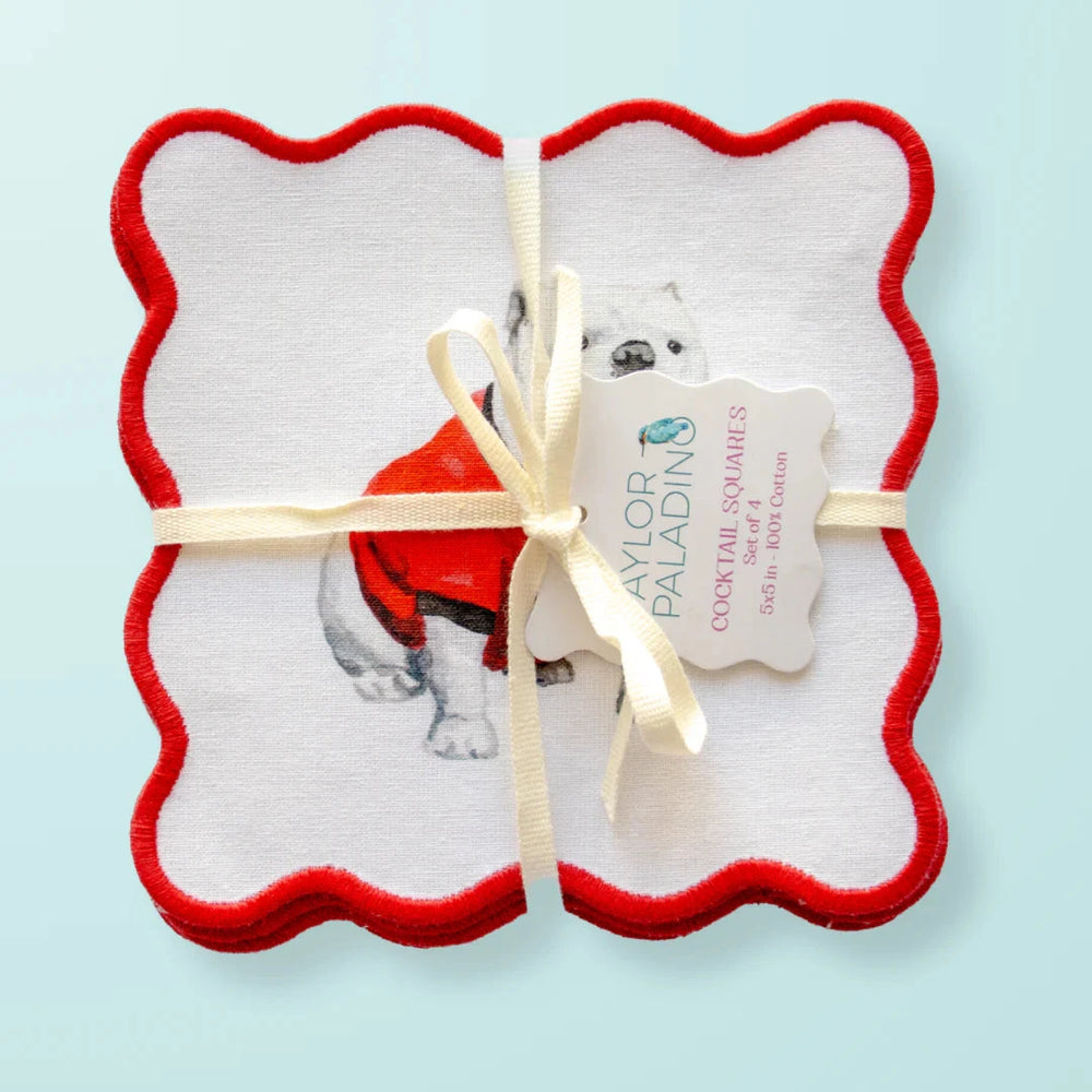 Bulldog Cocktail Square Napkins Cocktail Napkins Taylor Paladino 