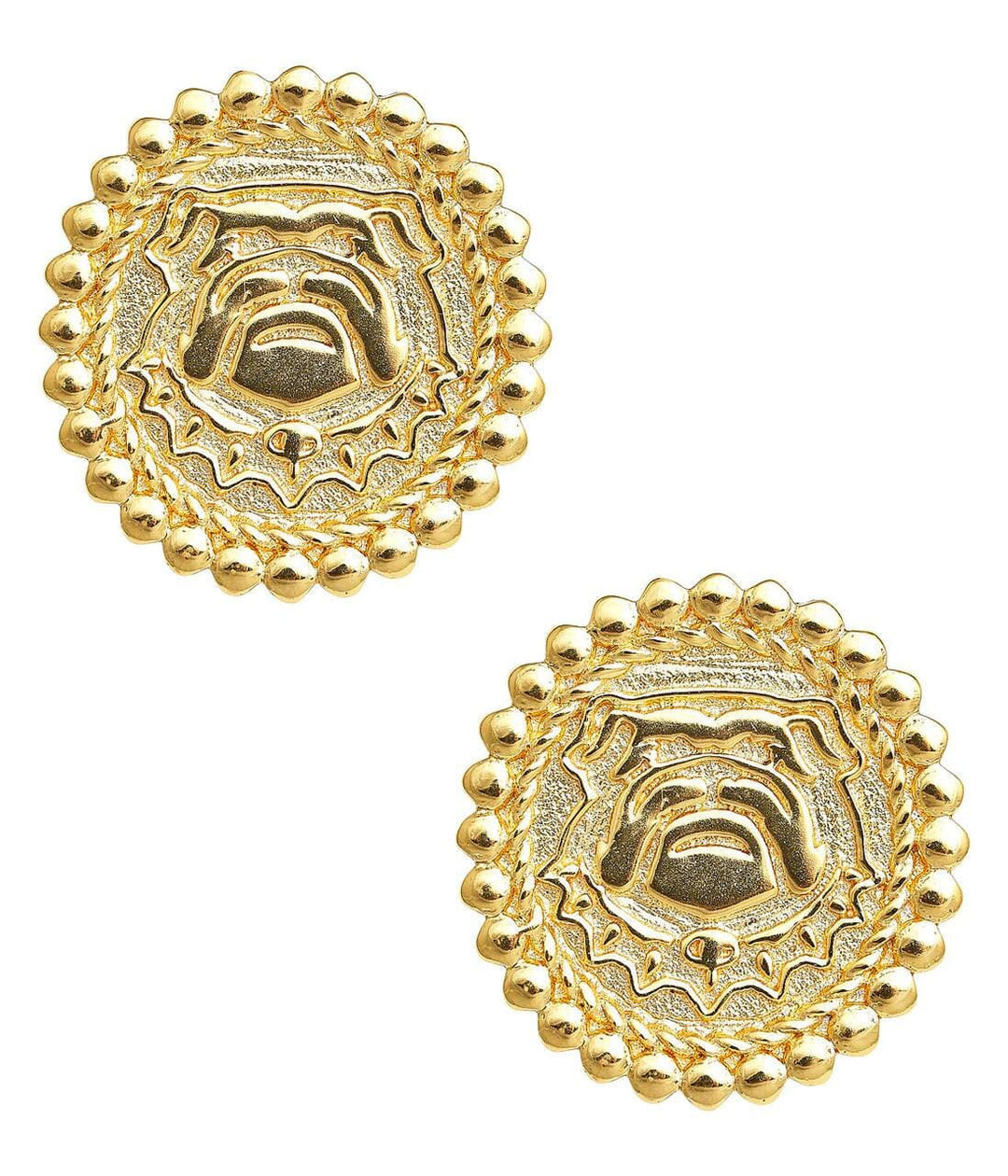 Bulldog Coin Stud - Gold Earring Womens Earrings Lisi Lerch 