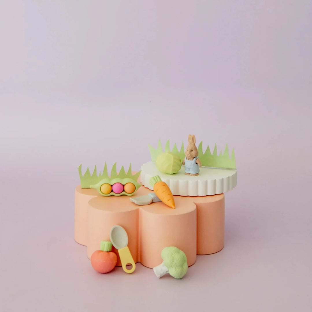 Bunnies in the Garden Eraser Set Eraser Jollity and Co 