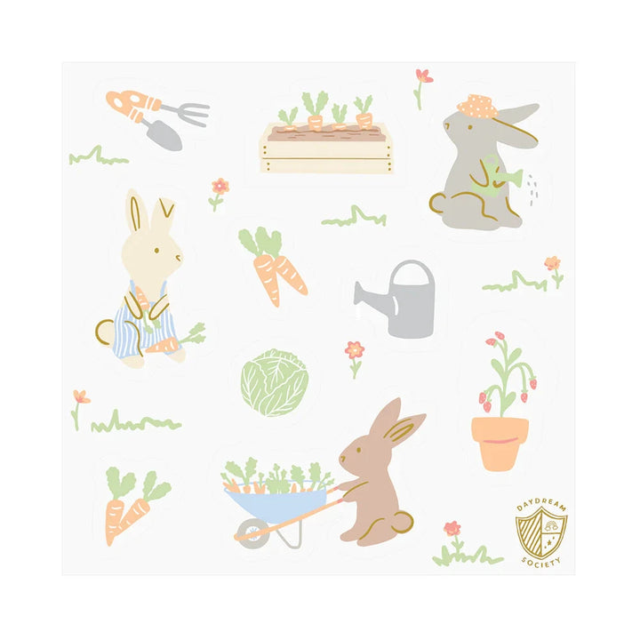 Bunnies in the Garden Sticker Set Stickers Jollity and Co 