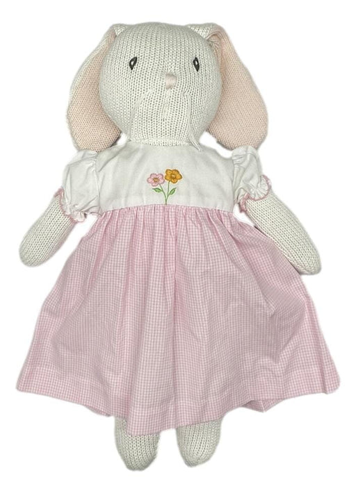 Bunny in Dress with Embroidered Flowers Stuffed Animal Zubels 