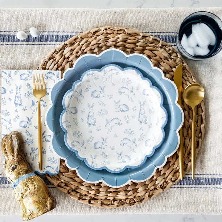 Bunny Toile Plates Paper Products My Mind's Eye 