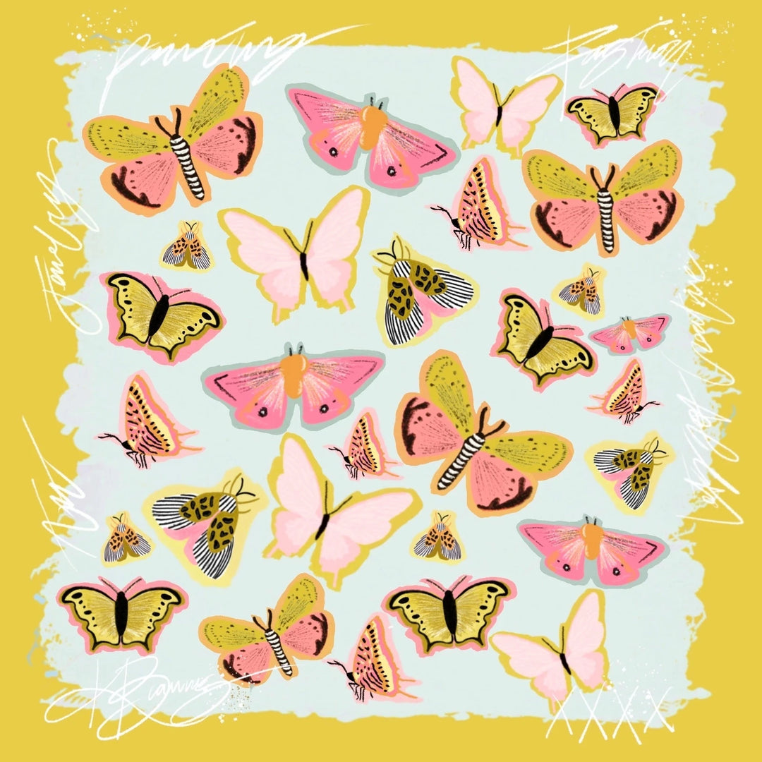 Butterfly Muse Silk Scarf Scarf KB's Canvas 